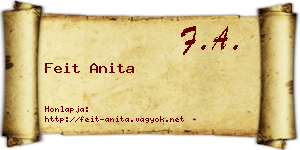 Feit Anita névjegykártya